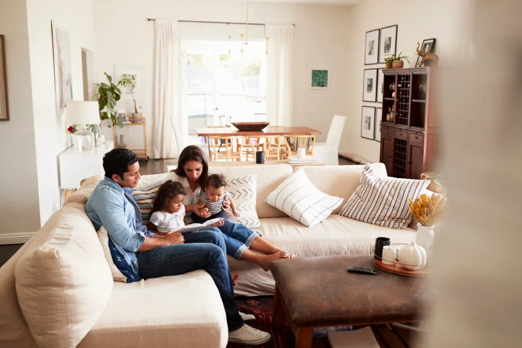 Bexley Borough Family in living room